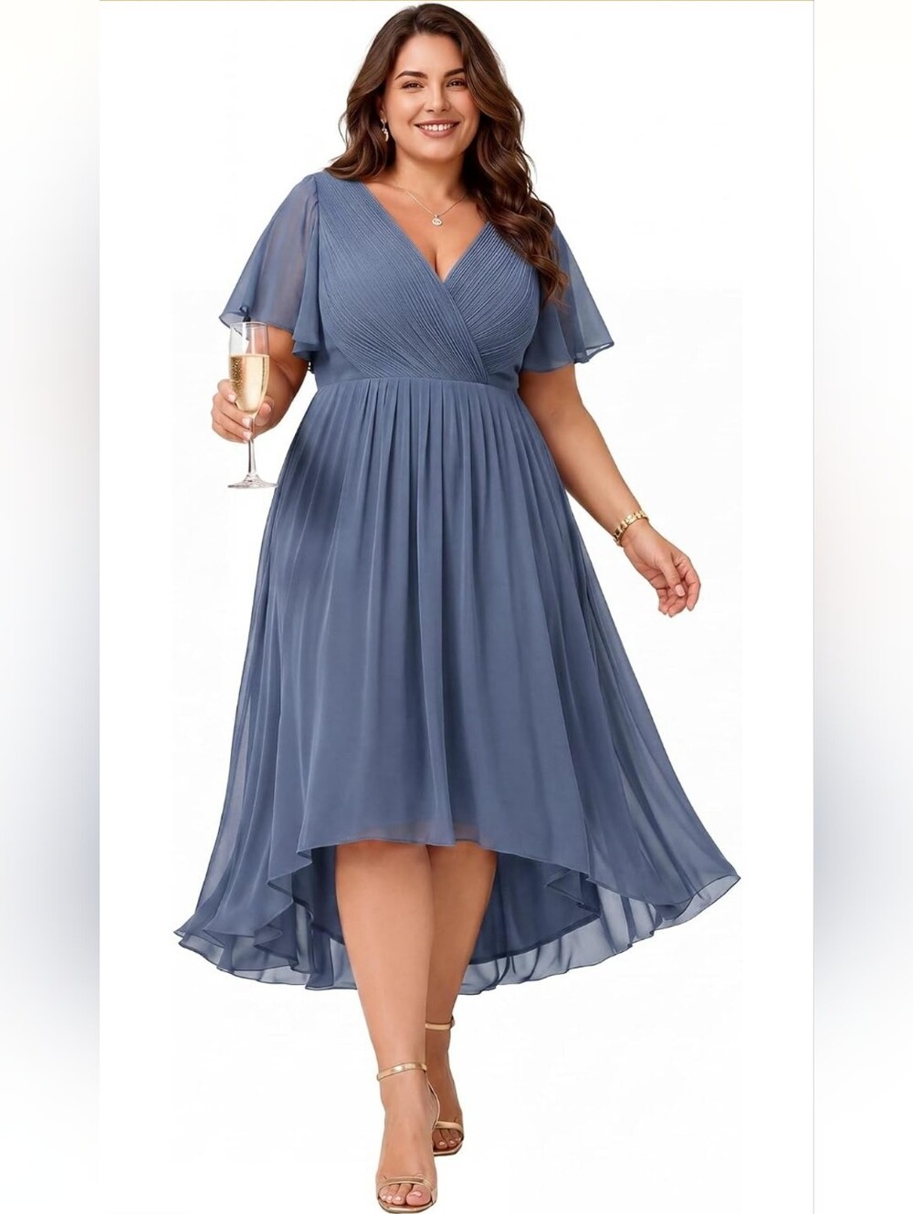 Ever Pretty Chiffon Midi Dress Plus US 20